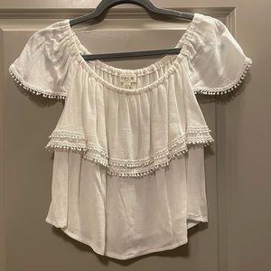 Cropped White Blouse